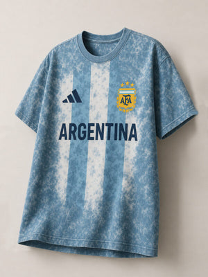 Argentina Acid Wash Oversized T-Shirt 100% Cotton