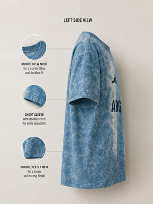 Argentina Oversized Graphic T-Shirt with Acid Wash Finish