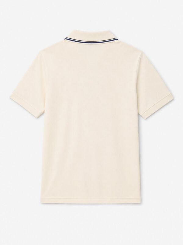 Premium Off White Polo T-Shirt for Men with V-Neck Design