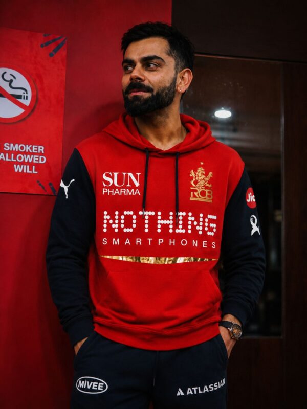 Premium Virat Style Red Hoodie