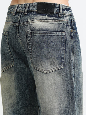 Ash Fade Baggy Denim Jeans for Men