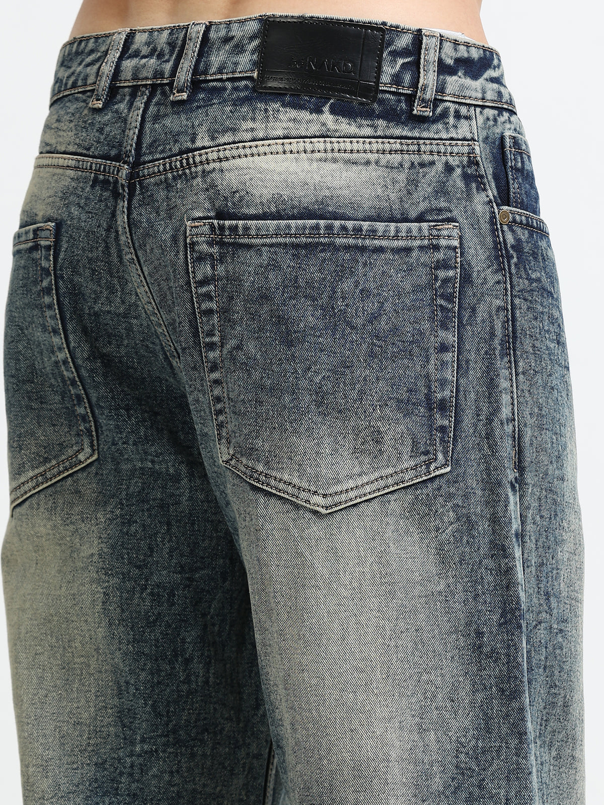 Ash Fade Baggy Denim Jeans for Men