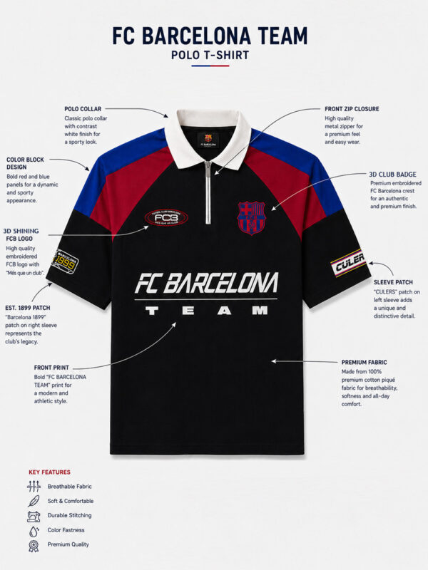 FCB OVERSIZED RACING POLO – 100% COTTON